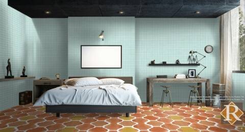 Rustico Tile - San Felipe Arabesque Terracotta Tile Pattern