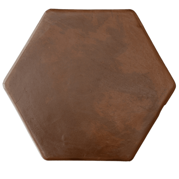 12x12 hexagon tile in brown terracotta flooring