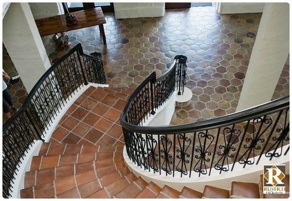 Mexican Tile Floor & Decor | Hexagon Terracotta Flooring at Wedding Venue