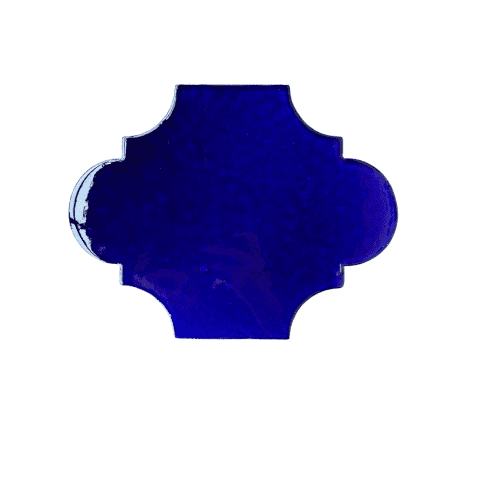 arabesque glossy blue glazed terrcotta tile